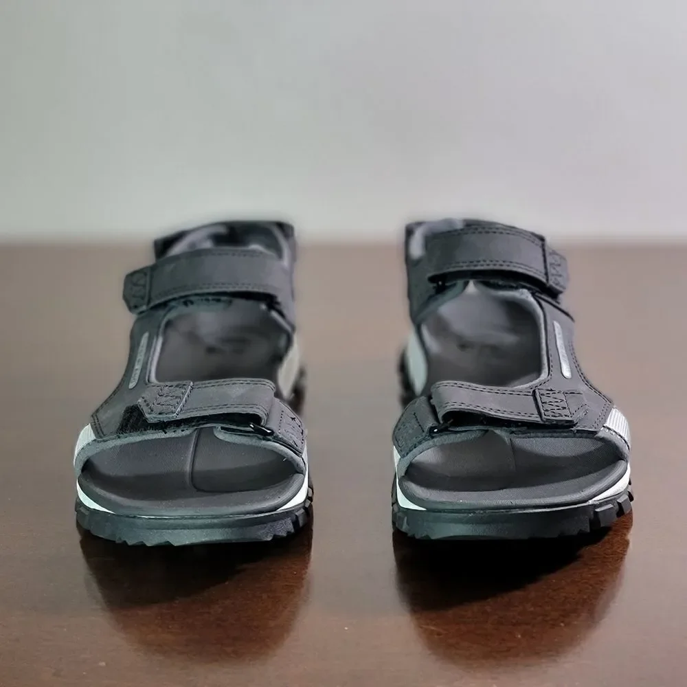 Timberland Garrison Trail Sandals Black Leather Comfort Men's Shoes Boots Gray - Picture 8 of 13